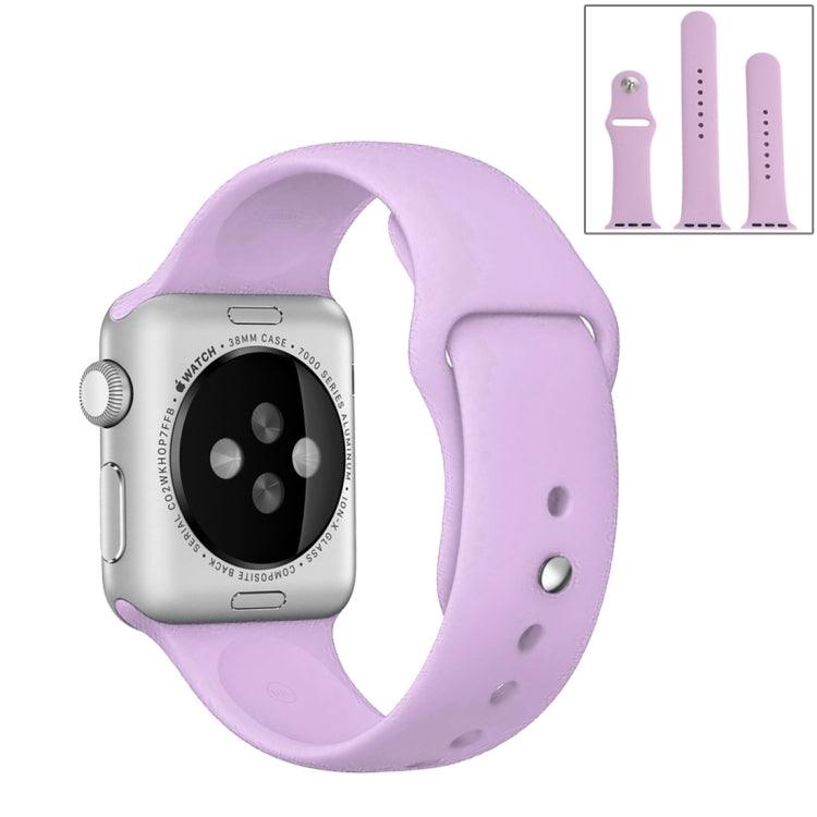 Apple Watch Ultra 2, Ultra 1, Series 9, 8, 7, 6, SE, 49mm, 45mm, 44mm, 42mm & Longer Rubber Sport Watchband with Pin-and-tuck Closure (Purple)