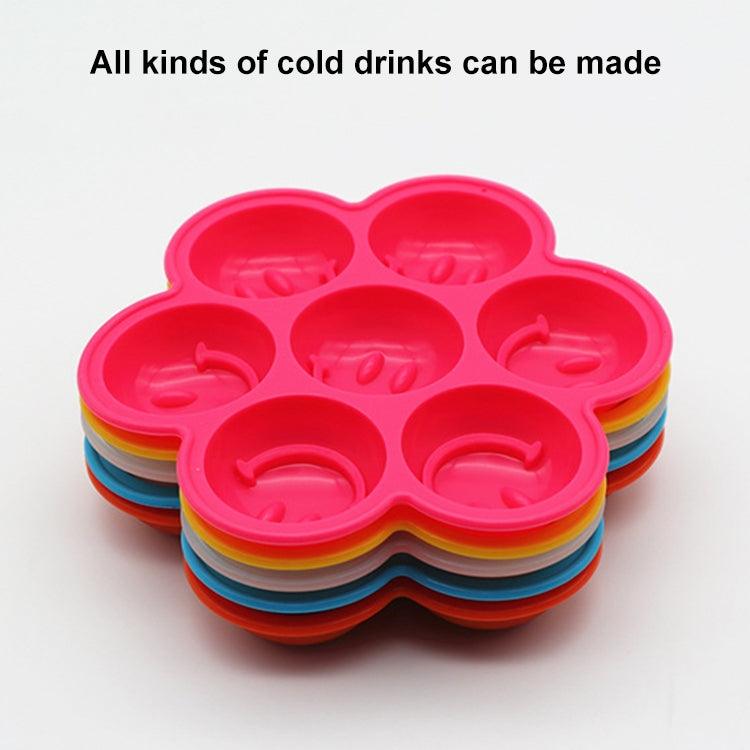 Smile Pattern Silicon Ice Cube Tray Ice Mold, Random Color Delivery