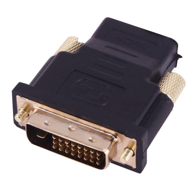 HDMI 19Pin Female to DVI 24+1 Pin Male adapter (Gold Plated) (Black)