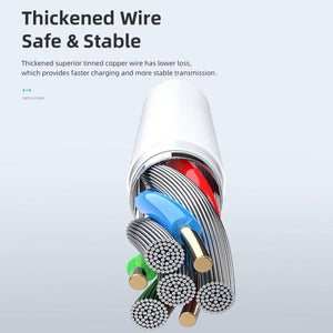 ROCK 2A Type-C / USB-C Silicone Magnetic Charging Data Cable for Samsung, iPad, Length: 1.8m (White) - Gadget Station