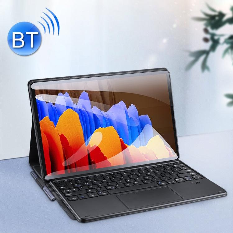 Samsung Galaxy Tab S7+ S7 FE DUX DUCIS Detachable Bluetooth Keyboard Ultrathin Horizontal Flip Leather Tablet Case Cover with Touchpad & Smart Sleep Function & Holder (Black)