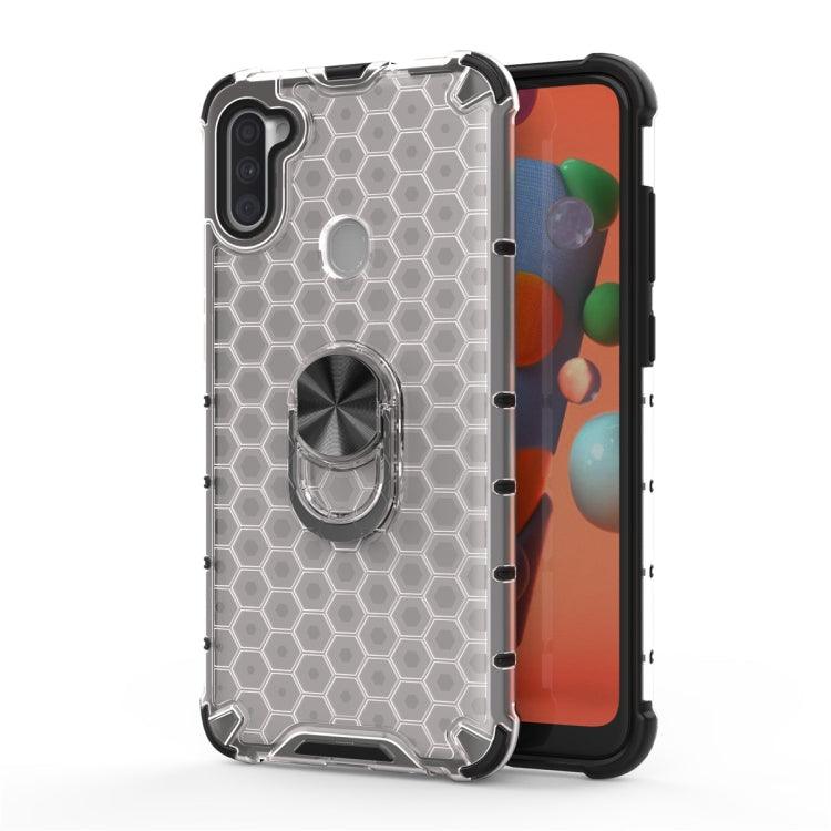 Samsung Galaxy A11 / M11 Shockproof Ring Holder Protection Case Cover (Transperant)