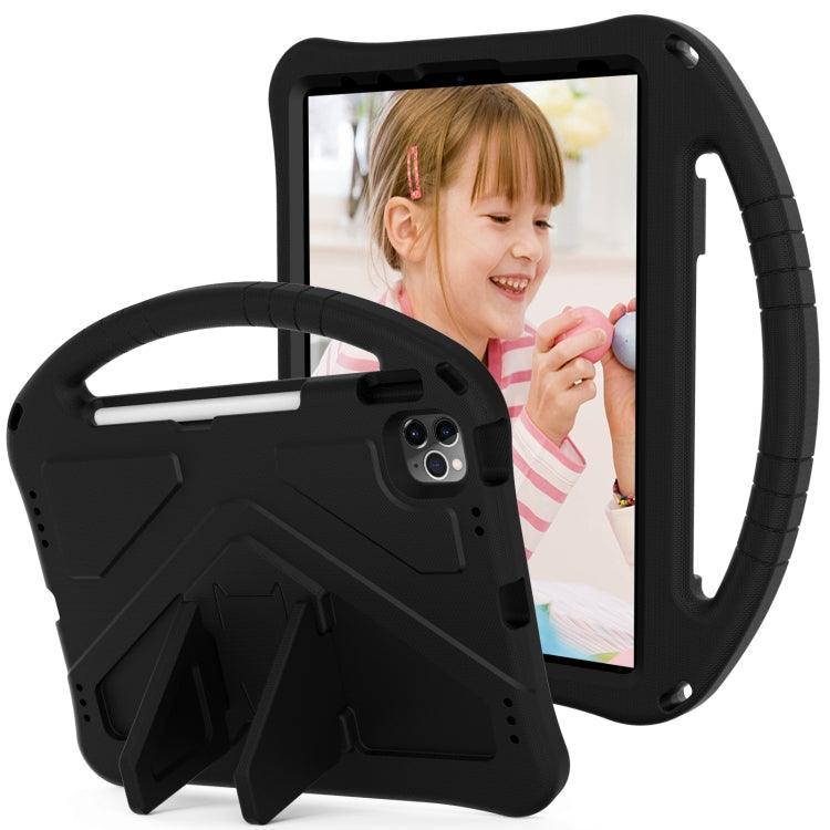 Apple iPad Air (2020 / 2022) 10.9 EVA Flat Anti Falling Protective Case Cover Shell with Holder (Black)