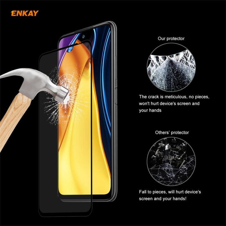 Xiaomi Poco M3 Pro / Poco M3 Pro 4G / Poco M3 Pro 5G / Redmi Note 10 5G ENKAY Hat-Prince Full Glue 0.26mm 9H 2.5D Tempered Glass Full Coverage Film