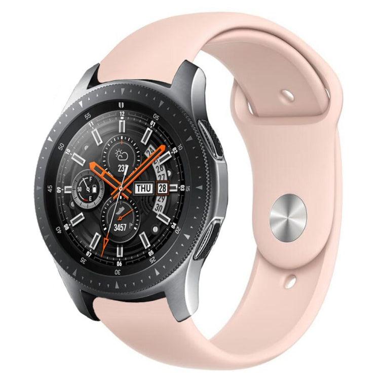 Samsung Gear S3 (Frontier & Classic), Galaxy Watch (46mm), Galaxy Watch 3 (45mm) Round Tail Leather Strap Band, 22mm (light pink)