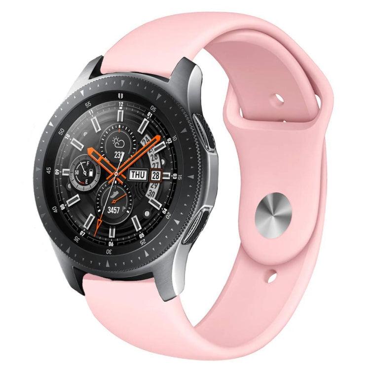 Samsung Gear S3 (Frontier & Classic), Galaxy Watch (46mm), Galaxy Watch 3 (45mm) Round Tail Leather Strap Band, 22mm (pink)