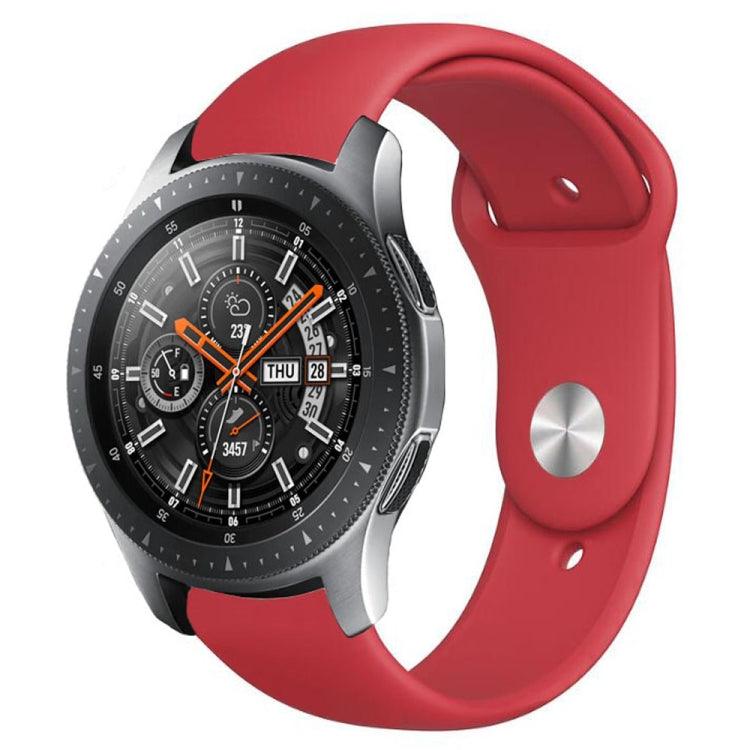 Monochrome Silicone Strap Band For Samsung Gear S3 (Frontier & Classic), Galaxy Watch (46mm), Galaxy Watch 3 (45mm) (red)
