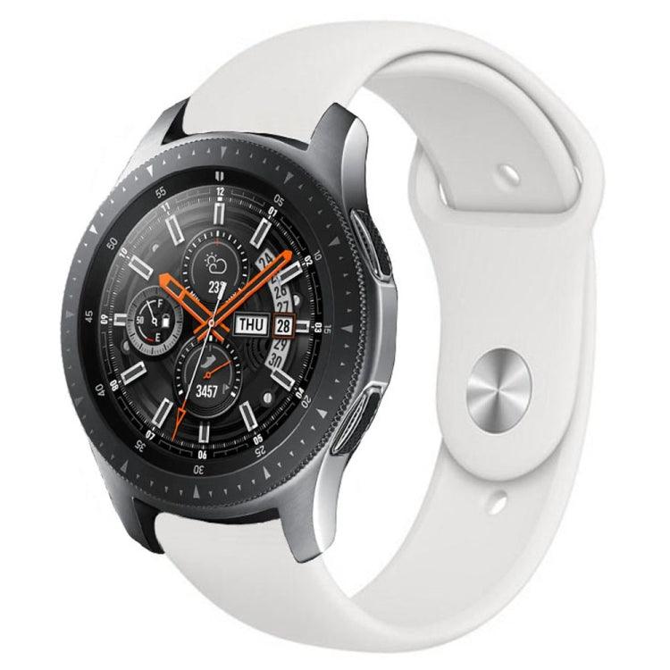 Samsung Gear S3 (Frontier & Classic), Galaxy Watch (46mm), Galaxy Watch 3 (45mm) Round Tail Leather Strap Band, 22mm (white)