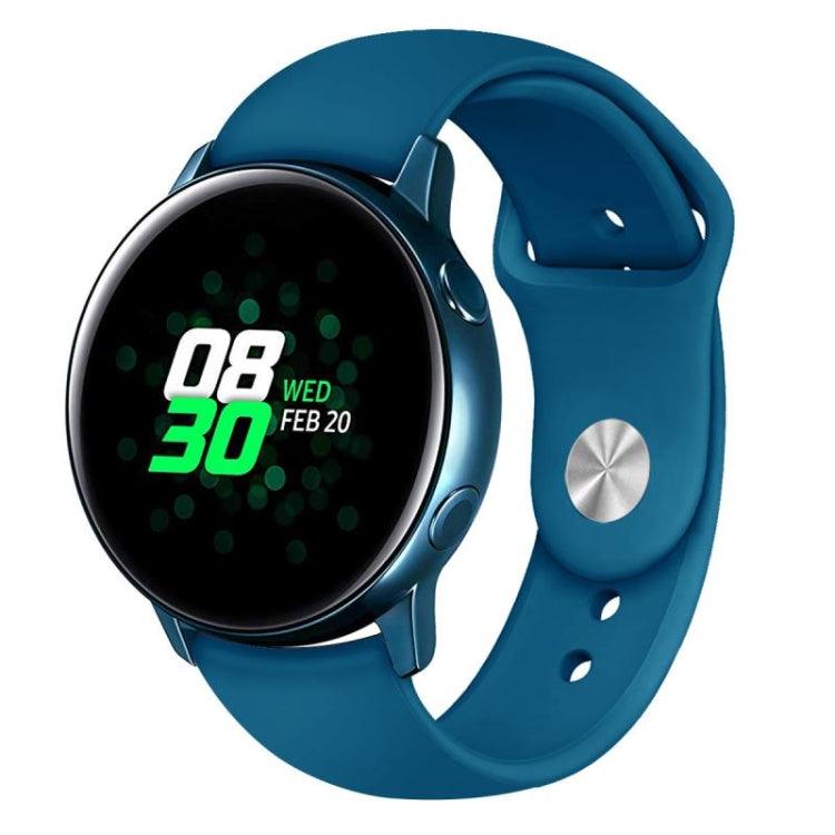 Monochrome Silicone Strap Band For Samsung Gear S3 (Frontier & Classic), Galaxy Watch (46mm), Galaxy Watch 3 (45mm) (Rock cyan)