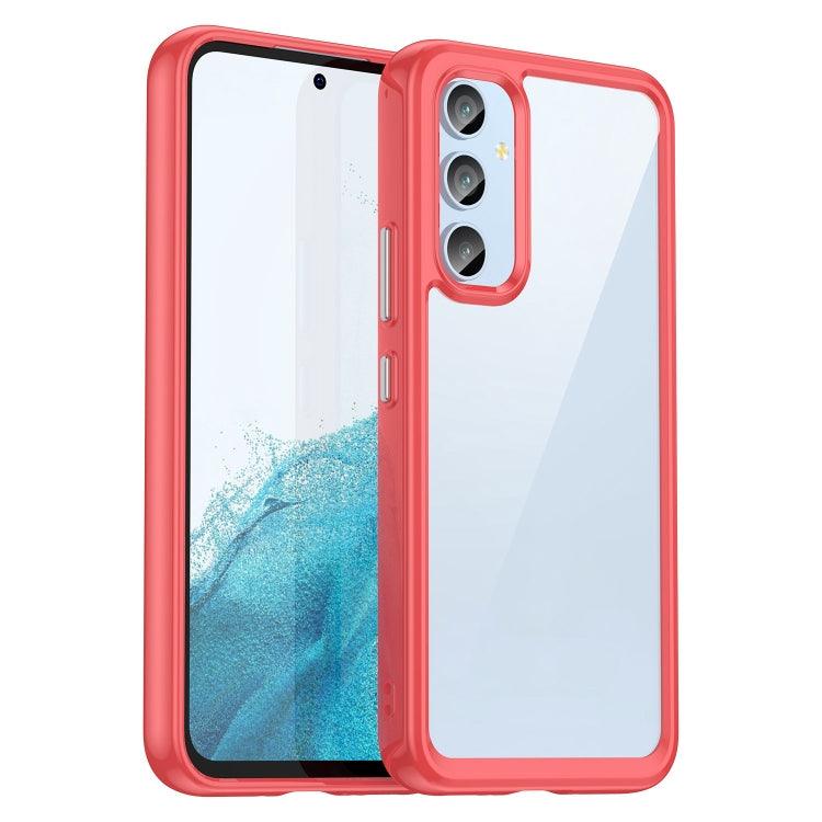 Samsung Galaxy A54 5G Colorful Series Acrylic + TPU Phone Case Cover (Red)