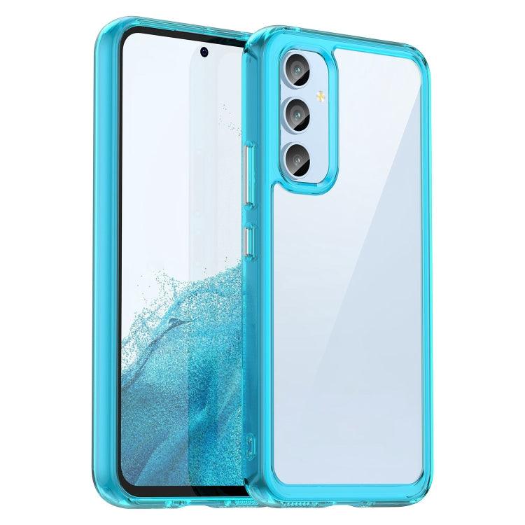 Samsung Galaxy A54 5G Colorful Series Acrylic + TPU Phone Case Cover (Transparent Blue)