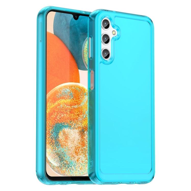 Samsung Galaxy A14 4G Candy Series TPU Phone Case Cover (Transparent Blue)