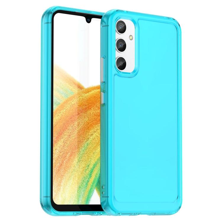 Samsung Galaxy A34 5G Candy Series TPU Phone Case Cover (Transparent Blue)