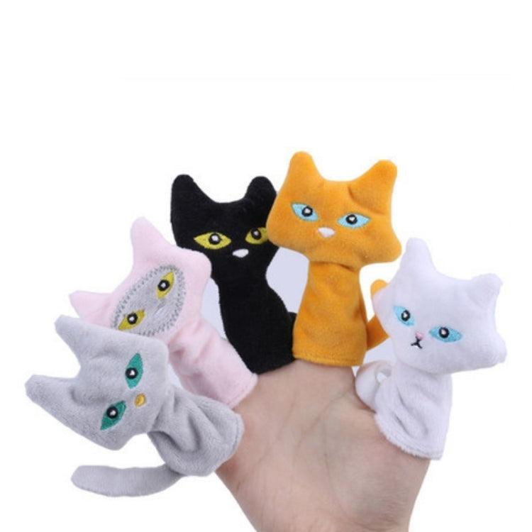 Animal Finger Dolls Plush Toys For Preschool Education, Height: 7.5cm (5 PCS/Set Cat Pet)