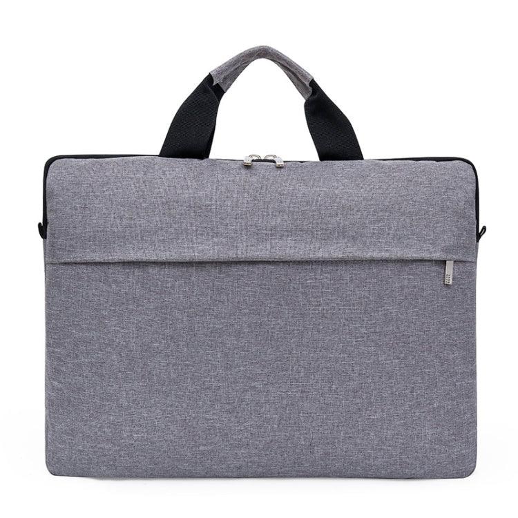 Portable Notebook Laptop Macbook Bag Multifunctional Waterproof and Wear-Resistant Single Shoulder Computer Bag, Size: 15 inch (Gray)