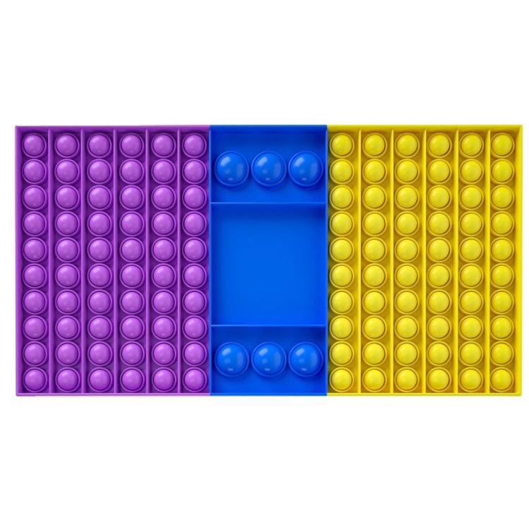 Big Pop Game Fidget, Dual Player Push Bubble Pop Sensory Chess Board for Parent-Child, Friends, Jumbo Pop Stress Toys for Party, Office, Carnival (03)