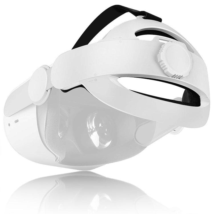 Head-Mounted Adjustable Decompression VR Helmet For Oculus Quest 2 (White)