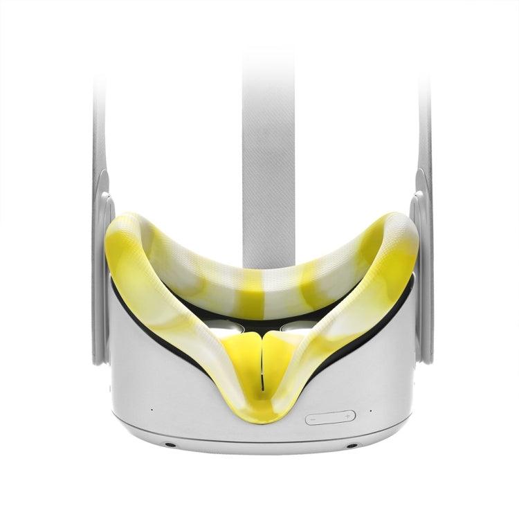 VR Silicone Eye Cover Anti-Sweat And Decontamination Color VR Goggles Oculus / Meta Quest 2 (White Yellow)