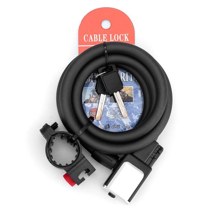 Mountain Bike Portable Anti-Theft Bold Cable Lock, Length: 1.5m With Lock Frame