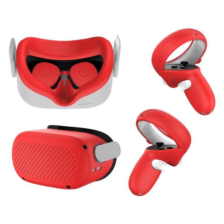 VR Glasses Lens Shell Handle Protective Case Oculus / Meta Quest 2 (Red)