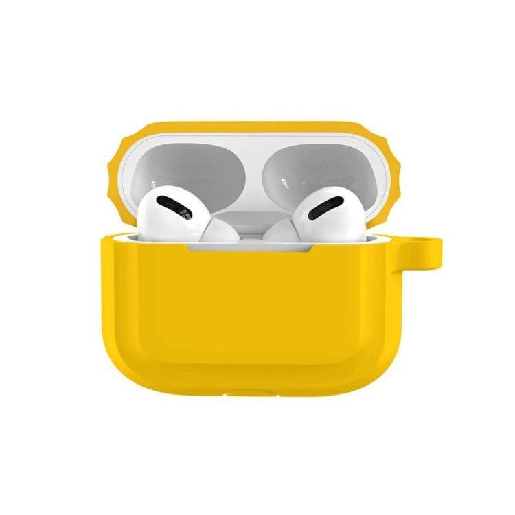 Earphone Soft Silicone Case Cover For AirPods Pro (Yellow) for Airpod Pro 1st / 2nd Generation