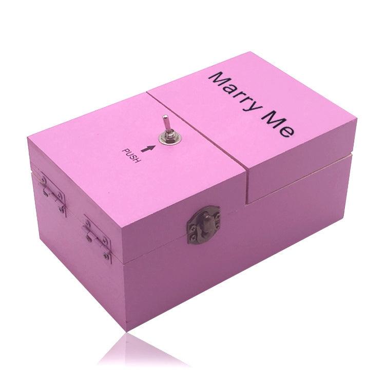 Creative Funny Present Marry Me Novel Wooden Anti-stress Toy (Pink)