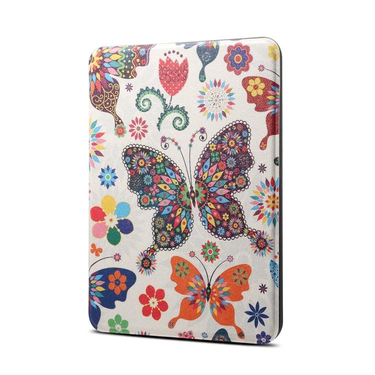 Colors Butterfly Pattern Horizontal Flip PU Leather Protective Case Cover Amazon Kindle Paperwhite 4 (2018), with Sleep & Wake-up Function