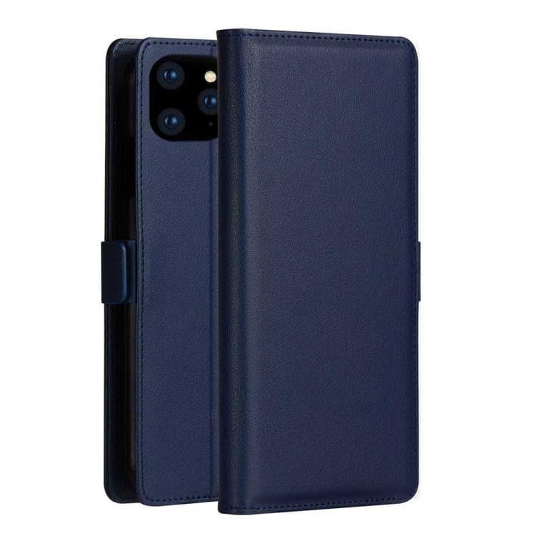 DZGOGO MILO Series PC + PU Horizontal Flip Leather Case for iPhone 11 Pro Max, with Holder & Card Slot & Wallet (Blue)