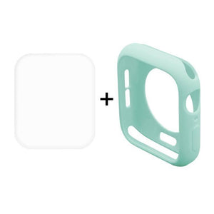 2 in 1 TPU Semi-clad Protective Shell Case Cover + 3D Full Screen PET Curved Heat Bending HD Screen Protector for Apple Watch Series 5 & 4 40mm (Green) - Gadget Station