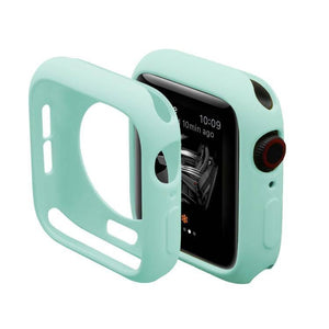 2 in 1 TPU Semi-clad Protective Shell Case Cover + 3D Full Screen PET Curved Heat Bending HD Screen Protector for Apple Watch Series 5 & 4 40mm (Green) - Gadget Station