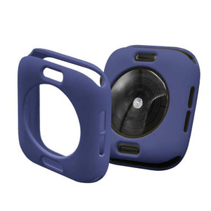 2 in 1 TPU Semi-clad Protective Shell Case Cover + 3D Full Screen PET Curved Heat Bending HD Screen Protector for Apple Watch Series 5 & 4 40mm (Blue) - Gadget Station