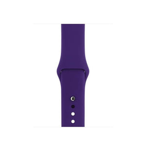 For Apple Watch Series 5 & 4 44mm - 3 & 2 & 1 42mm Fashion Simple Style Silicone Wrist Watch Watchband Strap Watchstrap Band (Purple) - Gadget Station