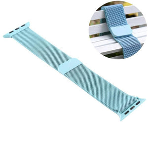 For Apple Watch Series 5 & 4 40mm - 3 & 2 & 1 38mm Color-changing Magnetic Nylon Watch Watchband Strap Watchstrap Band (Baby Blue) - Gadget Station