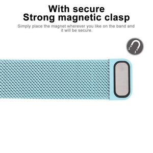 For Apple Watch Series 5 & 4 40mm - 3 & 2 & 1 38mm Color-changing Magnetic Nylon Watch Watchband Strap Watchstrap Band (Baby Blue) - Gadget Station