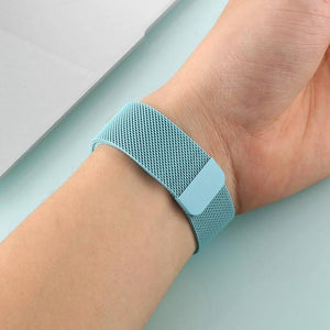 For Apple Watch Series 5 & 4 40mm - 3 & 2 & 1 38mm Color-changing Magnetic Nylon Watch Watchband Strap Watchstrap Band (Baby Blue) - Gadget Station