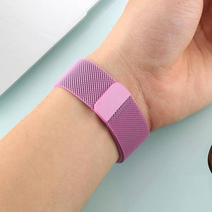 For Apple Watch Series 5 & 4 44mm - 3 & 2 & 1 42mm Color-changing Magnetic Nylon Watch Watchband Strap Watchstrap Band (Pink) - Gadget Station