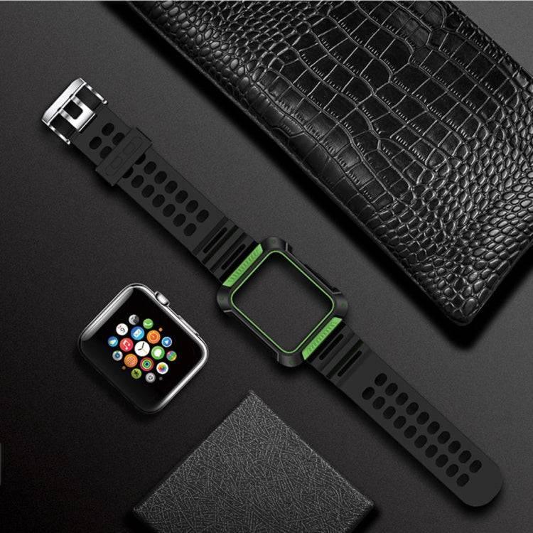 TOTUDESIGN 2052G Armour Series TPU+PC Watch Strap for Apple Watch Series 9, 8, 7, 6, SE, 41mm, 40MM, 38mm (Green)