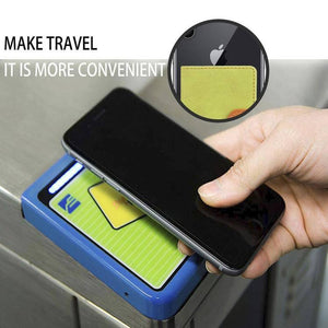 Mobile Phone Universal Denim Stitching Card Slot & Wallet & Holder & Photo Frame (Yellow) - Gadget Station