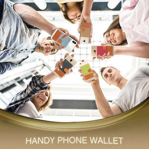 Mobile Phone Universal Denim Stitching Card Slot & Wallet & Holder & Photo Frame (Yellow) - Gadget Station