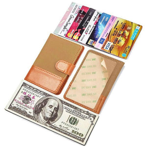 Mobile Phone Universal Denim Stitching Card Slot & Wallet & Holder & Photo Frame (Yellow) - Gadget Station