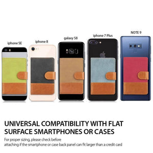 Mobile Phone Universal Denim Stitching Card Slot & Wallet & Holder & Photo Frame (Yellow) - Gadget Station