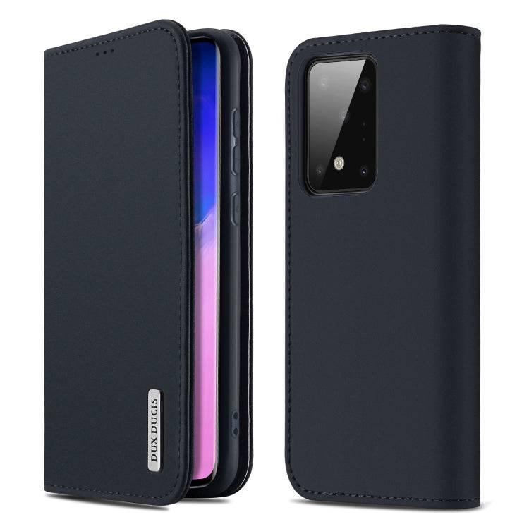 Samsung Galaxy S20 Ultra DUX DUCIS WISH Series TPU + PU + Leather Case with Card Slots & Wallet (Blue)