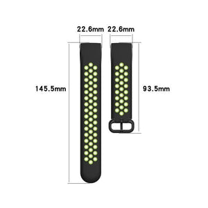 Fitbit Charge 4 - Charge 3 - Charge 3 SE Watch Button Two Colors Silicone Replacement Strap Watchband (Red-Grey) - Gadget Station