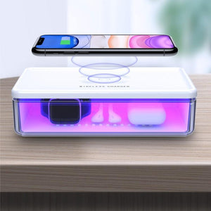 TOTU N52 15W Wireless Charging Sterilization Box Smartphone Sterilizer UV Light Disinfection Cleaning Box (White) - Gadget Station