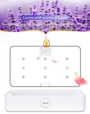 TOTU N52 15W Wireless Charging Sterilization Box Smartphone Sterilizer UV Light Disinfection Cleaning Box (White) - Gadget Station