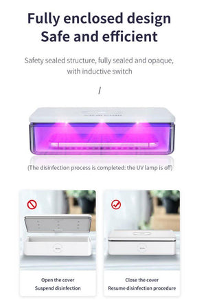 TOTU N52 15W Wireless Charging Sterilization Box Smartphone Sterilizer UV Light Disinfection Cleaning Box (White) - Gadget Station