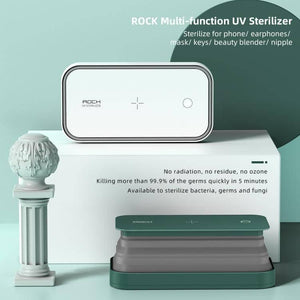 ROCK Smartphone Sterilizer UV Light Disinfection Cleaning Box with Holder Function (White) - Gadget Station