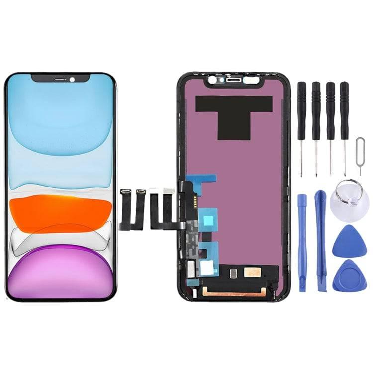 LCD Screen and Digitizer Full Assembly with Frame for iPhone 11 (Black)