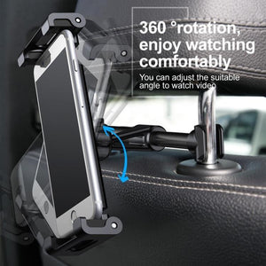 Baseus Clip-on Rear Seat Car Bracket for 4.7 - 12.9 inch Mobile Phone - Tablet (Black) - Gadget Station