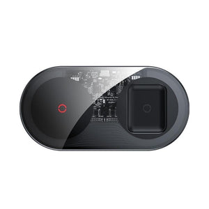 Baseus TZWXJK-B01 Simple 2 in 1 24W Turbo Edition Qi Standard Wireless Charger with 12V Charger, EU Plug - Gadget Station